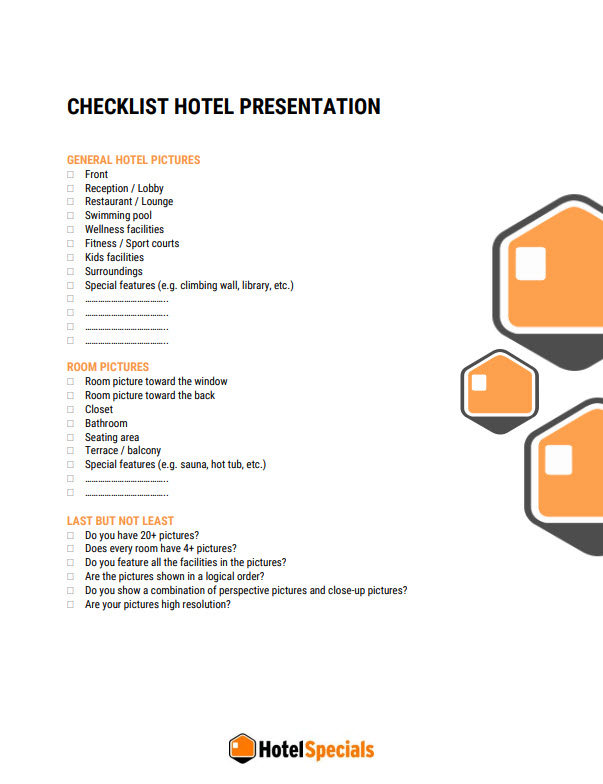 Checklist hotel presentation